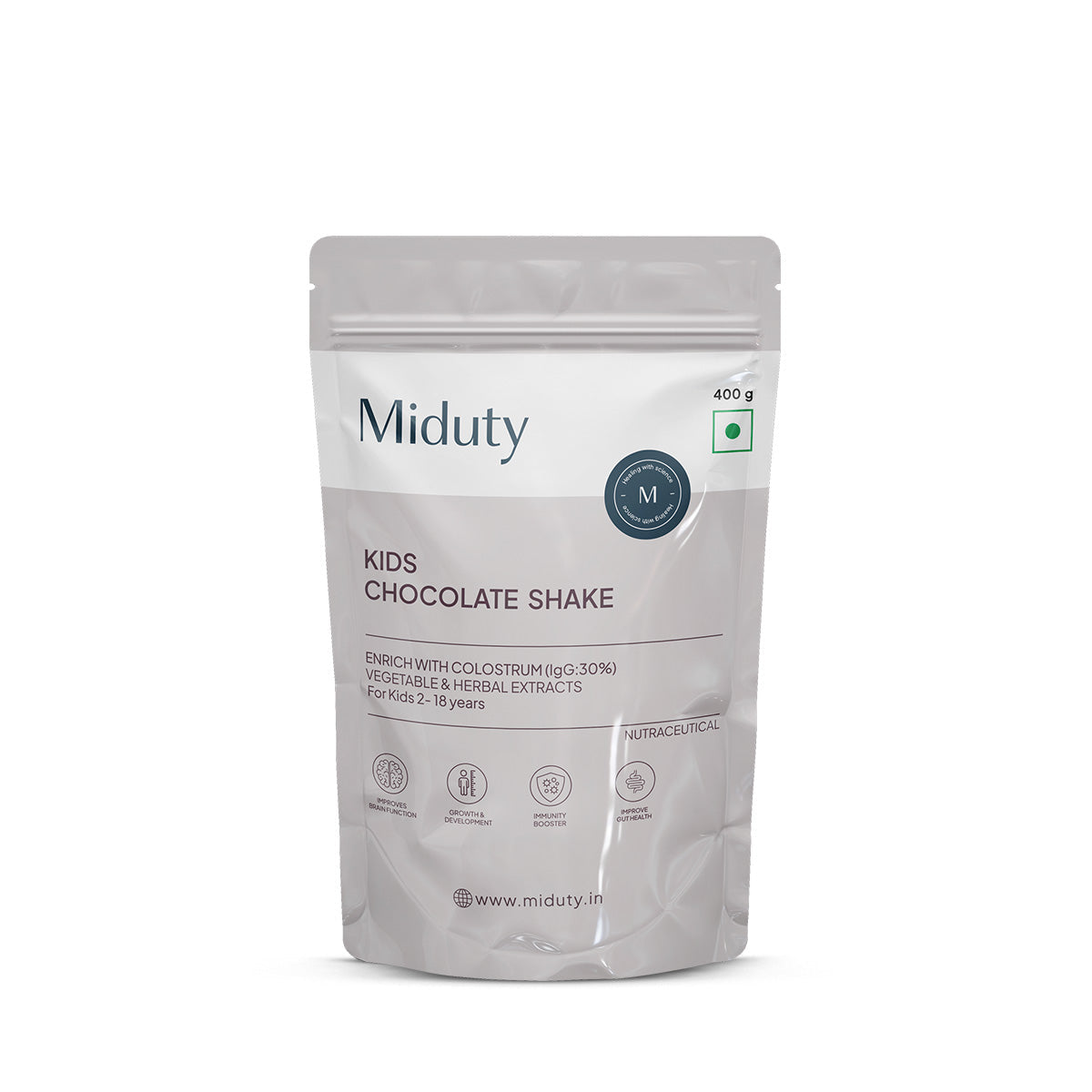 Miduty By Palak Notes Kids Chocolate Shake Powder - 400 gms image 1