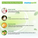 Mamaearth Rose Water Bamboo Sheet Mask with Rose Water & Milk -25 gm image 3