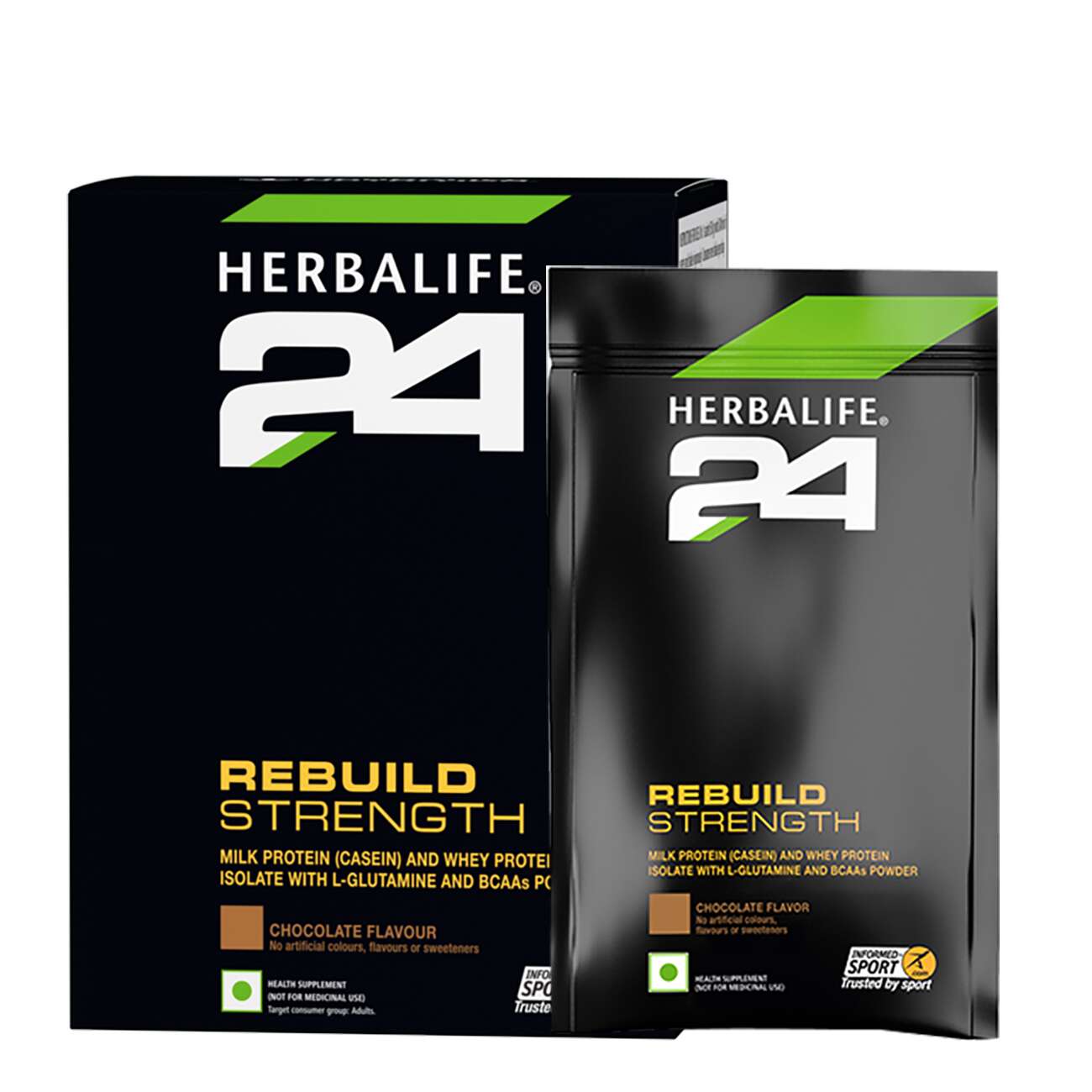 Herbalife Nutrition 24 Rebuild Strength Chocolate Flavor Powder - 500 gms image 1