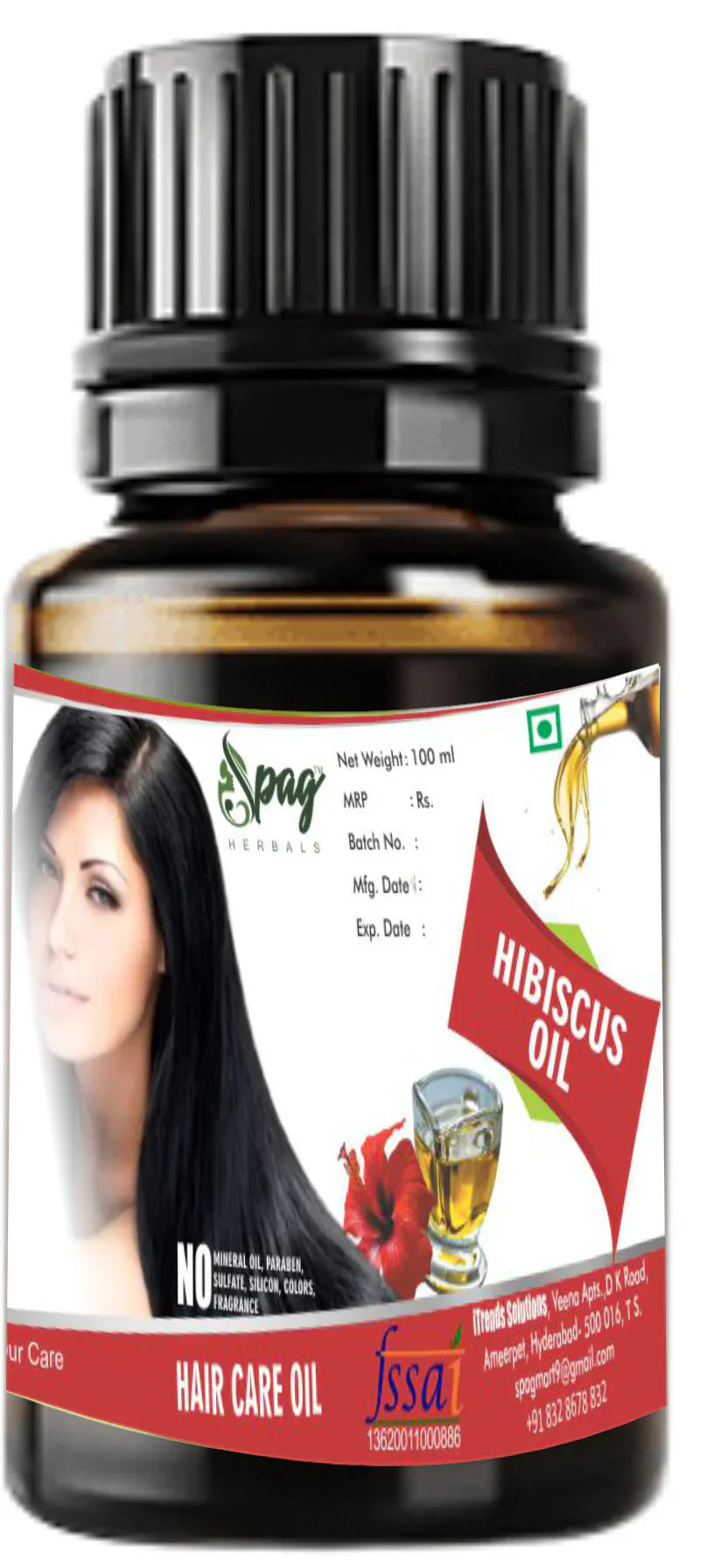 Spag Herbals Hibiscus Herbal Hair Oil -100 ml image 1