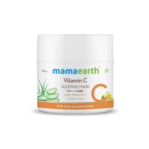 Mamaearth Vitamin C Sleeping Mask with Aloe Vera for Skin Illumination- 100 gm image 1
