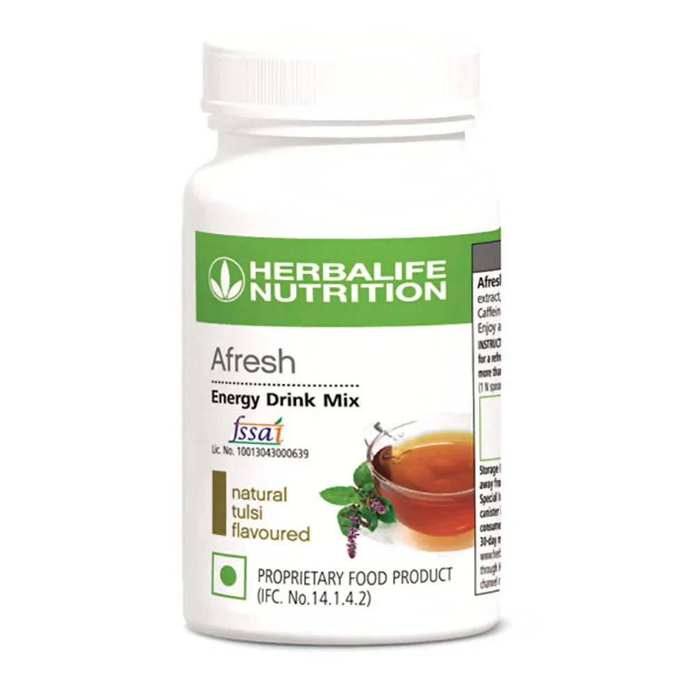 Herbalife Afresh Energy Drink--50 gm - Tulsi Flavour image 1