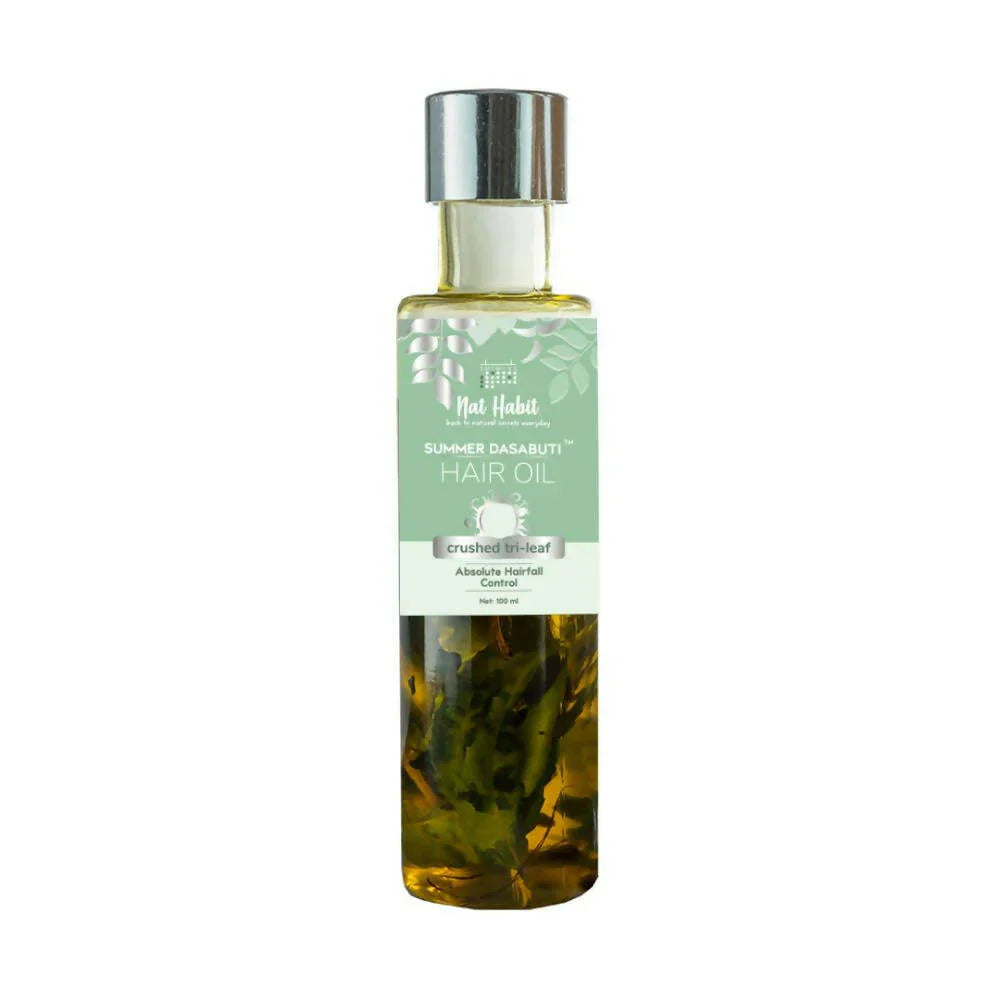 Nat Habit TriLeaf Hair Fall Control Summer Dasabuti Hair Oil -100 ml image 1