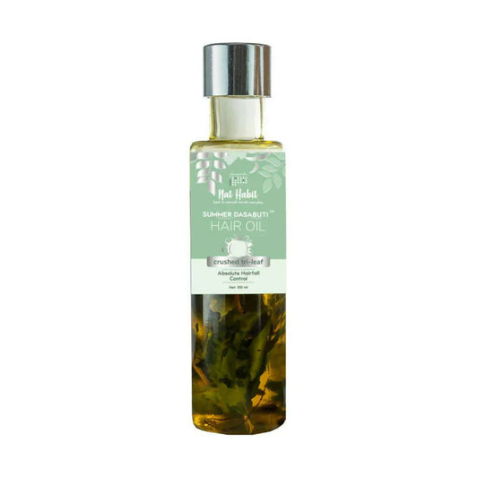 Nat Habit TriLeaf Hair Fall Control Summer Dasabuti Hair Oil -100 ml image 1