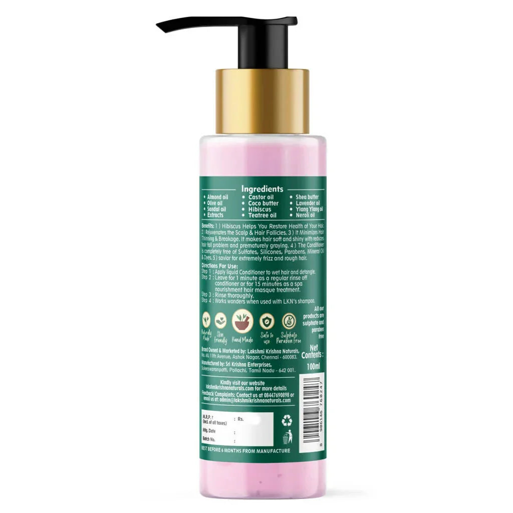 Lakshmi Krishna Naturals Hibiscus Liquid Conditioner -100 ml image 2