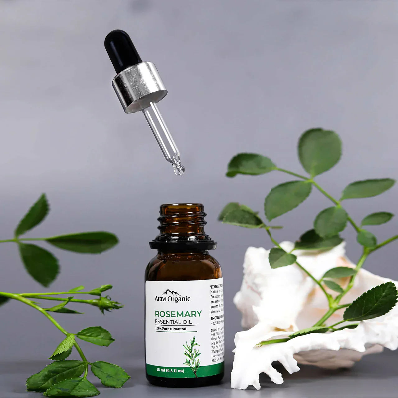 Aravi Organic Rosemary Essential Oil for Hair Growth, Anti Hair Fall -30 ml image 1