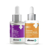 The Derma Co Hello Glowing Skin -combo (10% Vitamin C Face Serum:-30 ml 1 % Hyaluronic Sunscreen Serum:- 30 ml) image 1