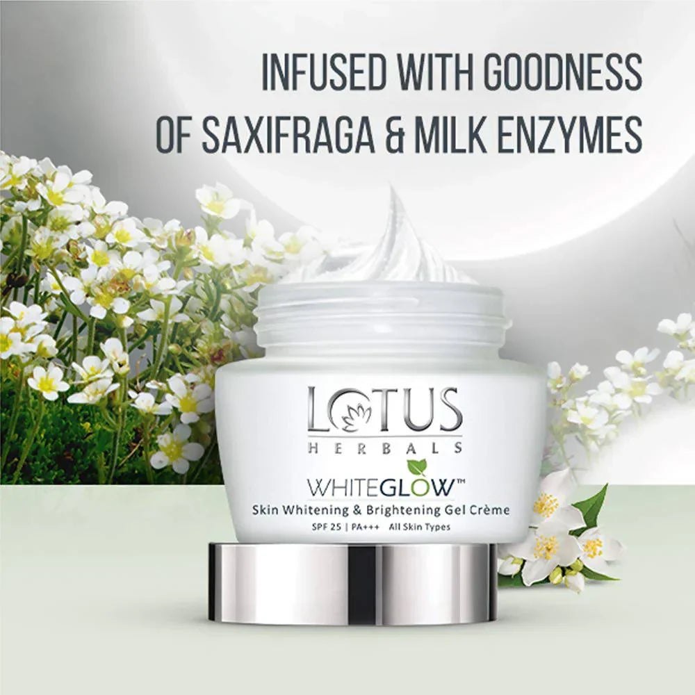 Lotus Herbals Whiteglow Skin Brightening Gel Creme SPF 25 PA+++ -40 gm image 4