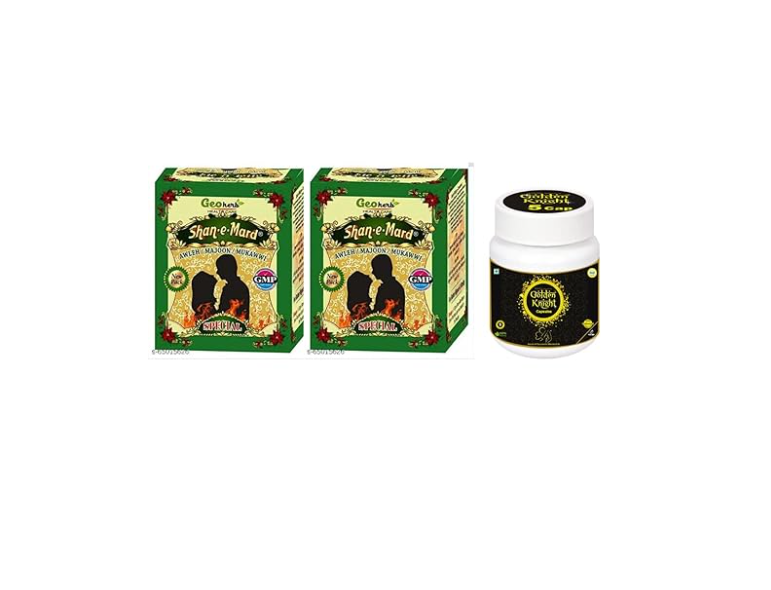 Shan-e-Mard Special Prash (Pack of 2) with Golden Knight Capsules – Herbal Vitality Formula (125g) image 1