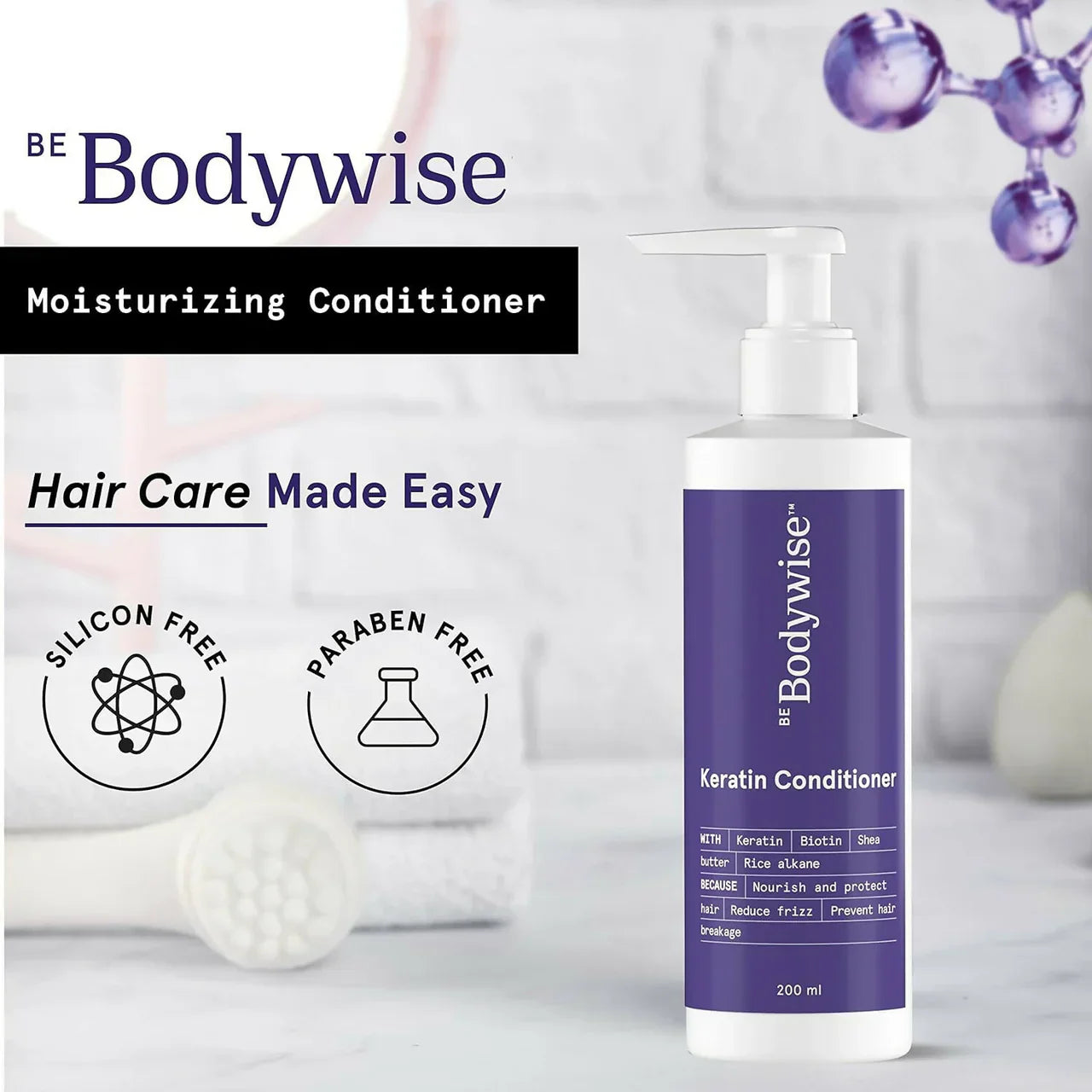 BeBodywise Keratin Conditioner -200 ml image 5