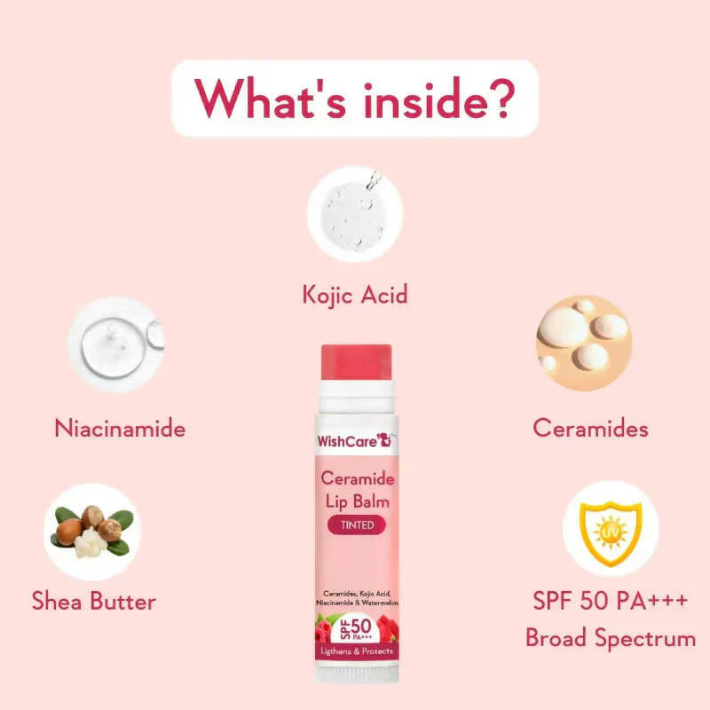 WishCare SPF 50 Lip Balm - Hydrating & Tinted Lip Care - 5g image 3