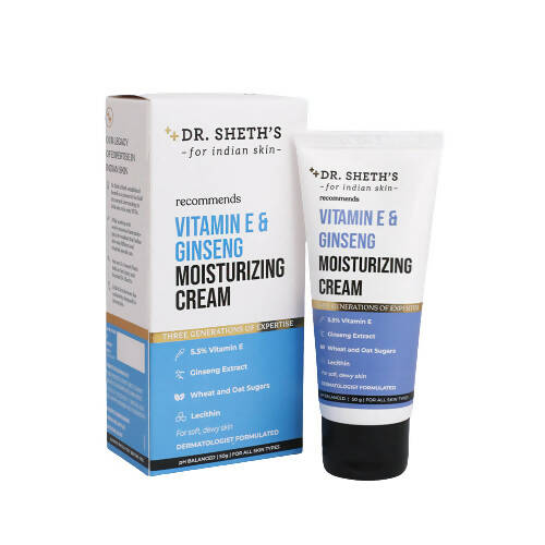 Dr. Sheth's Vitamin E & Ginseng Face Moisturizing Cream For Instant Hydration, For All Skin Types -50 gm image 1