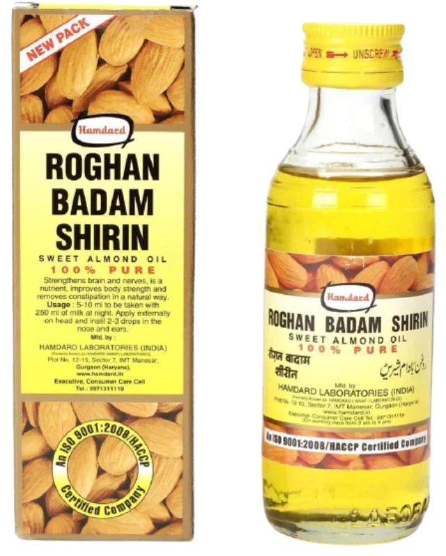 Hamdard Roghan Badam Shirin Sweet Almond Oil -50 ml image 1