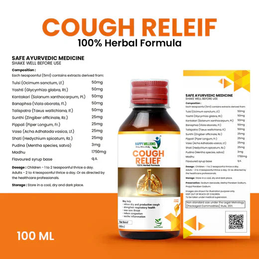 HappyMillions Cough Relief Syrup - 100 ml image 3