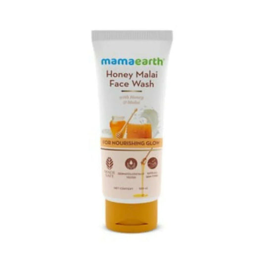 Mamaearth Honey Malai Face Wash For Nourishing Glow -100 ml image 1