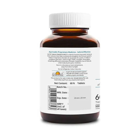 Sri Sri Tattva NAOQ19 Antiviral & Anti Inflammatory Tablets - 100 tabs image 4