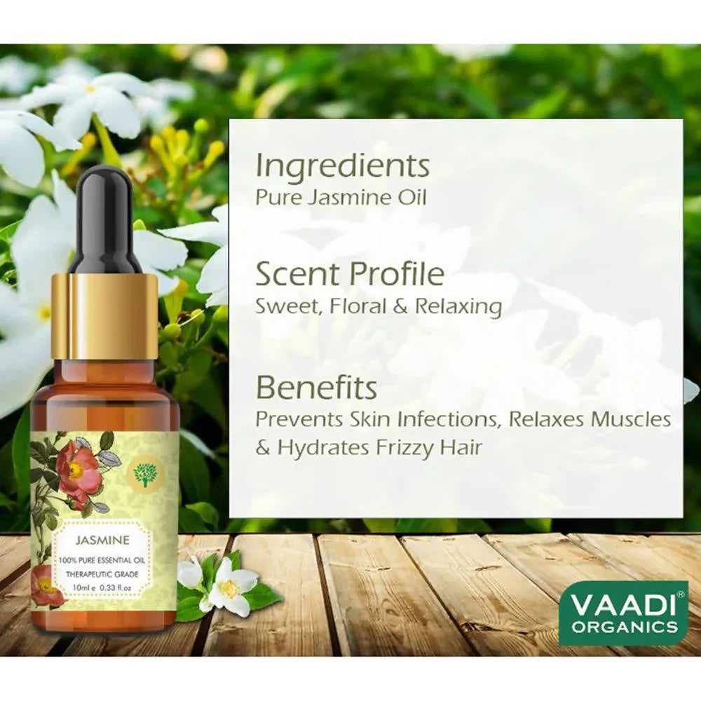 Vaadi Herbals Jasmine 100% Pure Essential Oil Therapeutic Grade -10 ML image 4