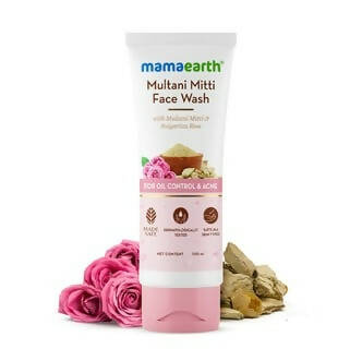 Mamaearth Multani Mitti Face Wash With Multani Mitti & Bulgarian Rose -100 ml image 1
