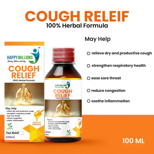 HappyMillions Cough Relief Syrup - 100 ml image 1