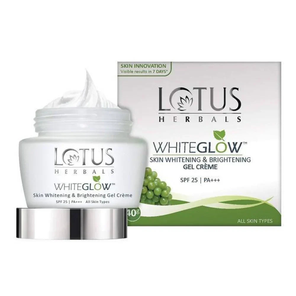 Lotus Herbals Whiteglow Skin Brightening Gel Creme SPF 25 PA+++ -40 gm image 1