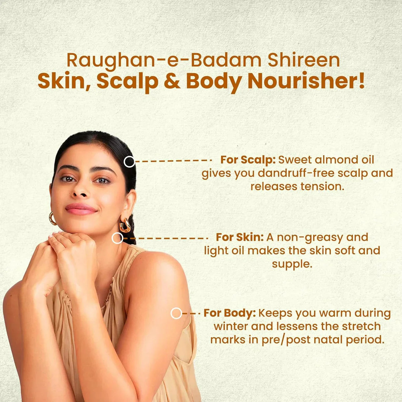 Hamdard Roghan Badam Shirin Sweet Almond Oil -50 ml image 3