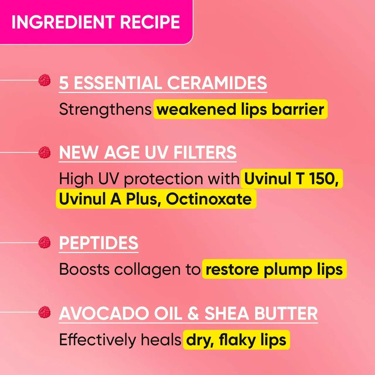 Dot & Key Barrier Repair Ceramide & Peptide SPF 50 Lip Balm - Plush Pink, UVA+UVB -10 gm image 6