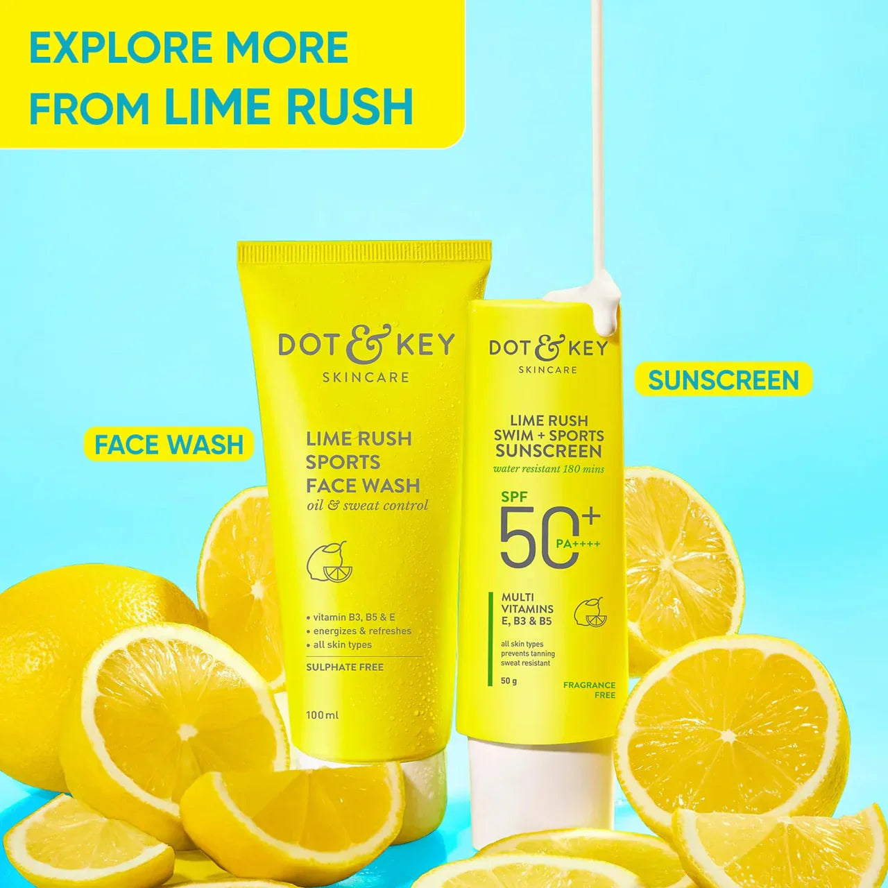 OT & KEY Lime Rush Sports Face Wash - 100Ml image 4