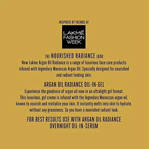 Lakme Absolute Argan Oil Radiance Oil-In-Gel -50 gm image 4