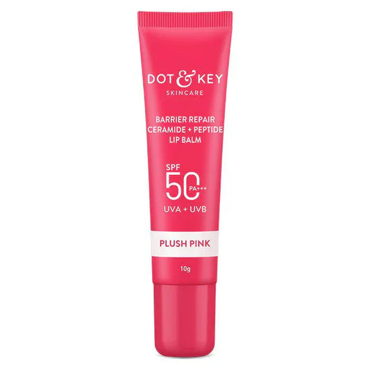 Dot & Key Barrier Repair Ceramide & Peptide SPF 50 Lip Balm - Plush Pink, UVA+UVB -10 gm image 1