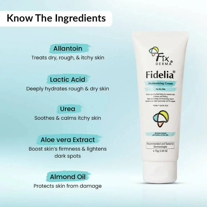 Fixderma Fidelia Moisturizing Cream For Dry Skin -75 gm image 2
