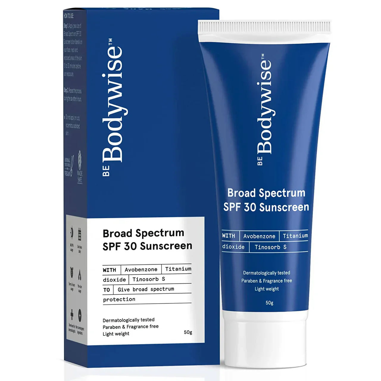 BeBodywise Broad Spectrum SPF 30 Sunscreen Cream -50 gm image 1