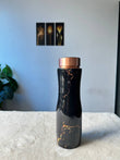 Meenakari Print Curve Black Copper Water Bottle - 1 Ltr image 1