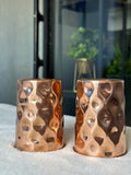 Copper Diamond Water Glass - 300 Ml -  Pack of 2 image 2