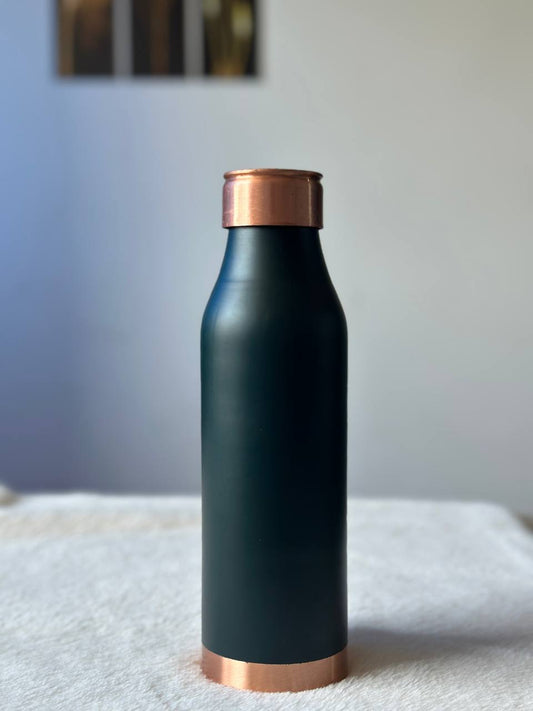 Queen Green Copper Water Bottle – Colour Coated, Leak-Proof Design (950ml) image 1