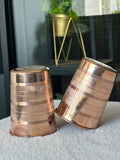 Copper silver touch water glass - 300ml -  Pack of 2 image 3