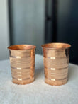 Copper silver touch water glass - 300ml -  Pack of 2 image 1