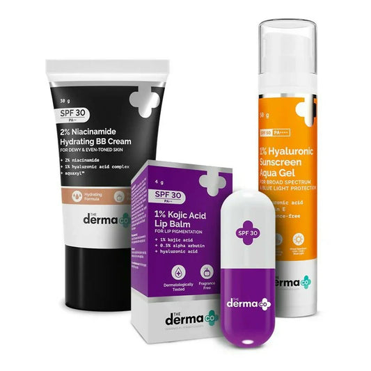 The Derma Co 3-in-1 Skincare Set – BB Cream, Lip Balm & SPF 50 Sunscreen for Daily Use image 1