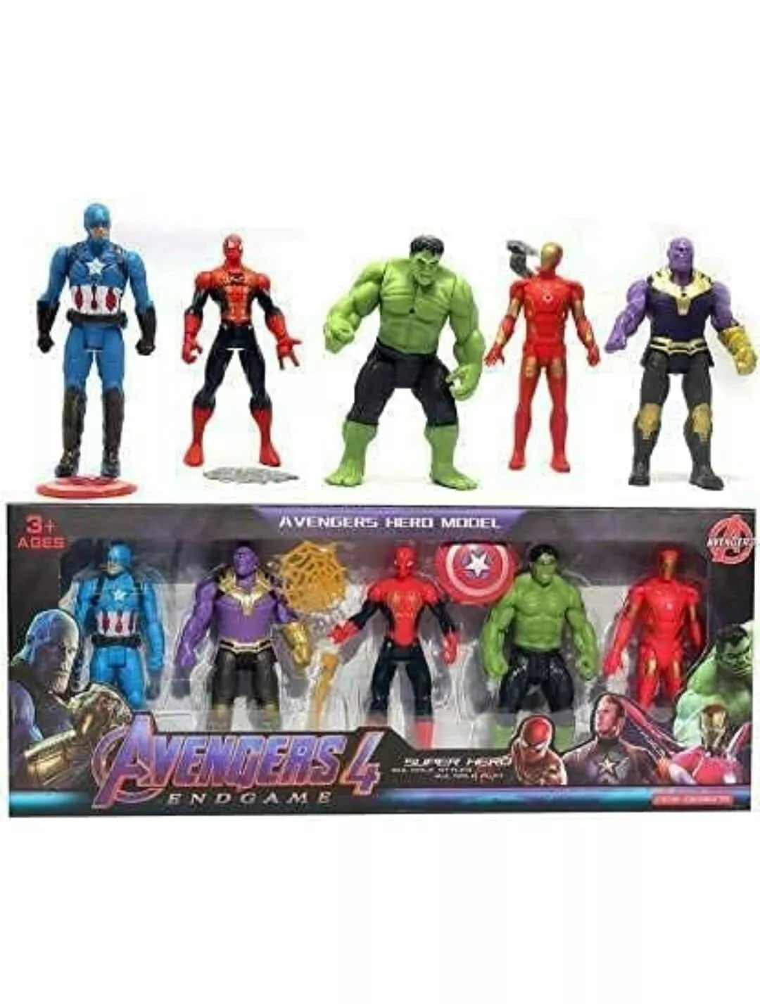 Superhero Action Figures Set Marvel Avengers Toys image 1