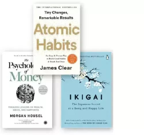 Atomic Habits+ikigai+the Psychology Of Money Paperback image 1