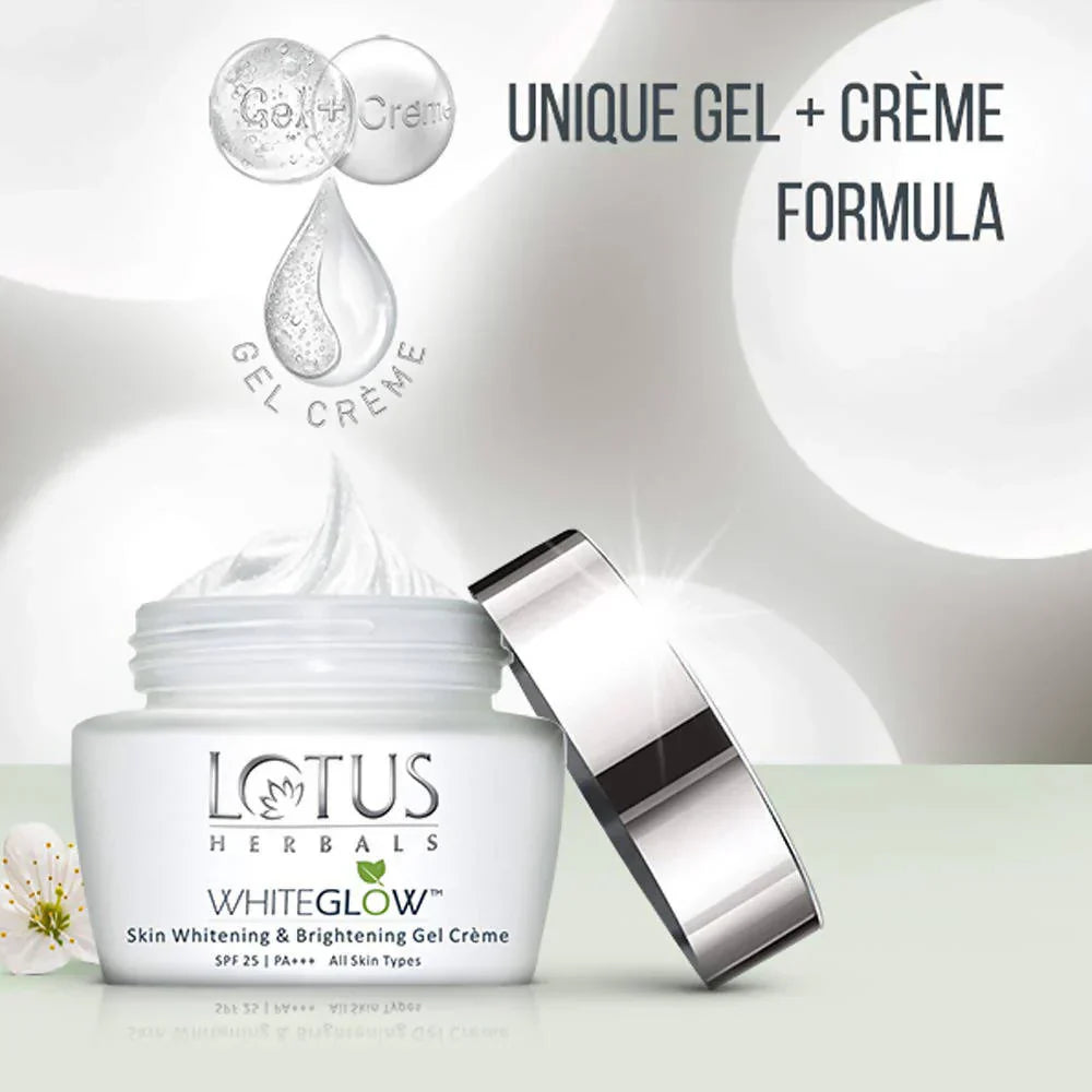 Lotus Herbals Whiteglow Skin Brightening Gel Creme SPF 25 PA+++ -40 gm image 3