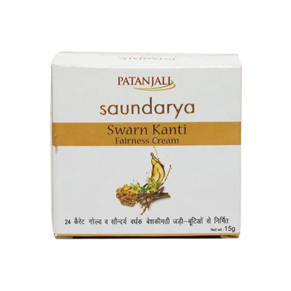 Patanjali Saundarya Swarna Kanti Fairness Cream -50gm - Pack of 5 image 1