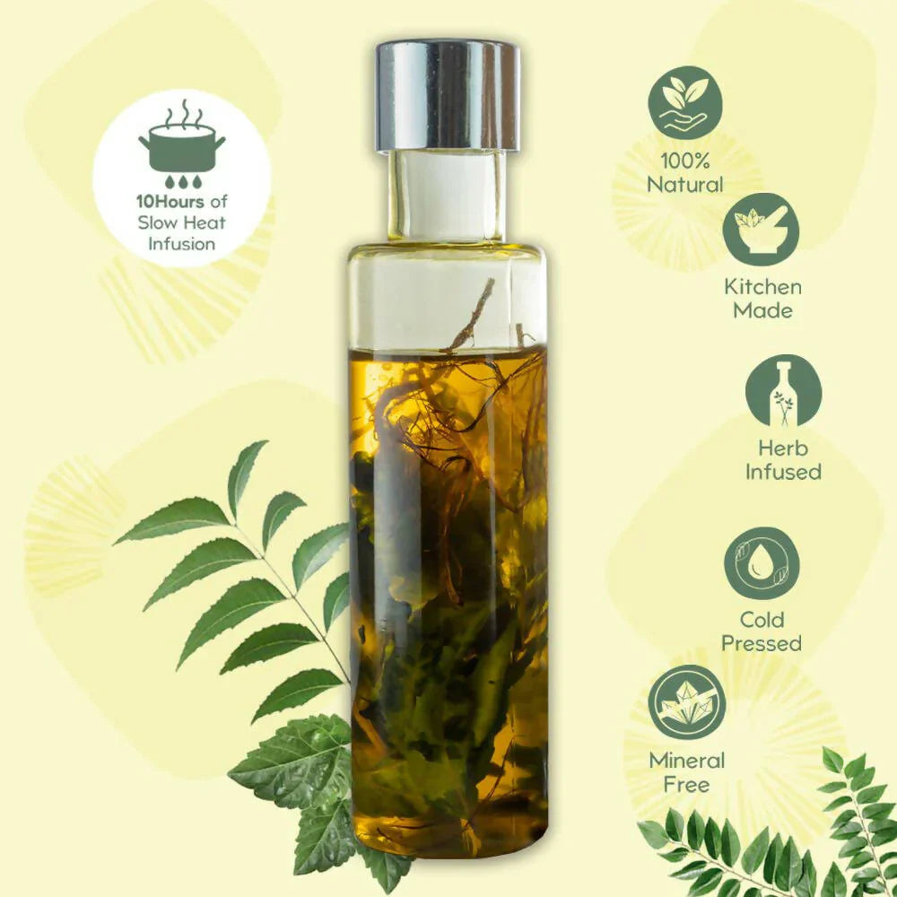 Nat Habit TriLeaf Hair Fall Control Summer Dasabuti Hair Oil -100 ml image 4
