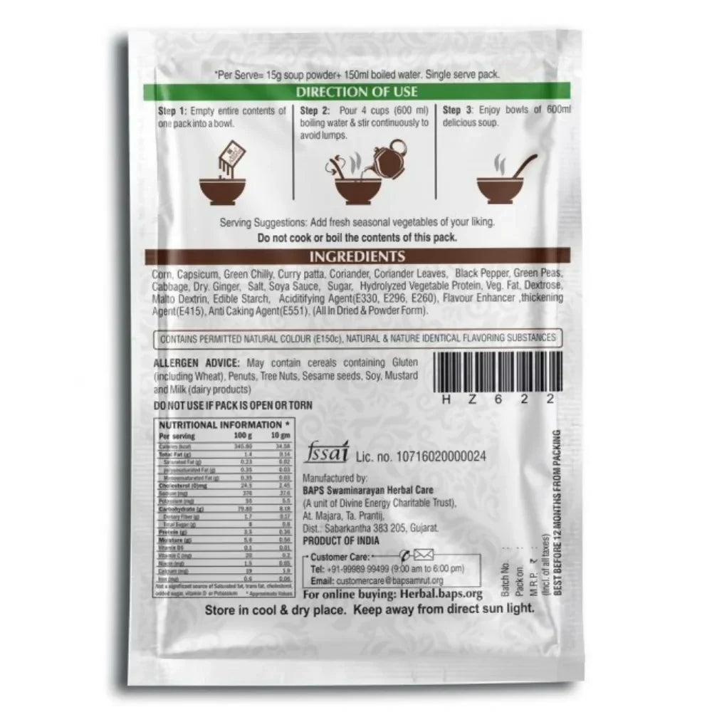 Baps Amrut Manchow Soup -12 gm - Pack of 10 image 2