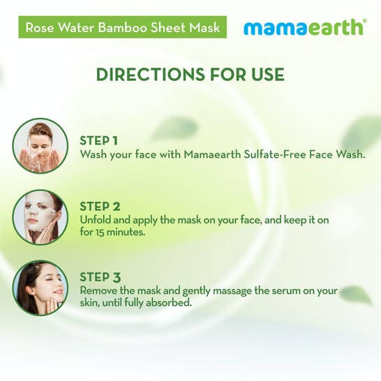 Mamaearth Rose Water Bamboo Sheet Mask with Rose Water & Milk -25 gm image 4
