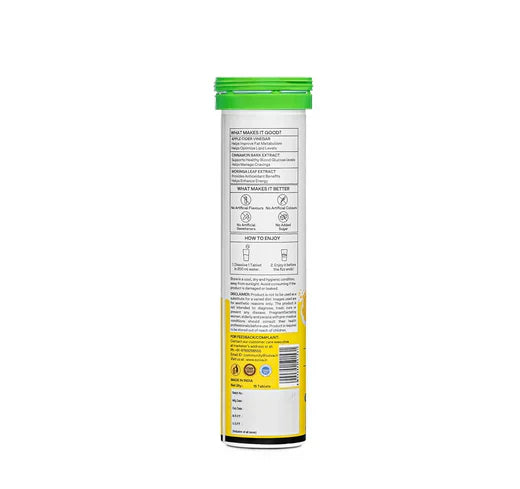 OZiva Metabolic ACV Moringa Effervescent Lemon Masala Flavor - 15 Tablets - Pack of 2 image 4