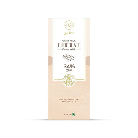 Aadvik Goat Milk Chocolate Classic White - 70 gms image 1
